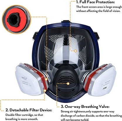 Ultimate Full-Face Safety Respirator with Anti-Fog Visor & Filters