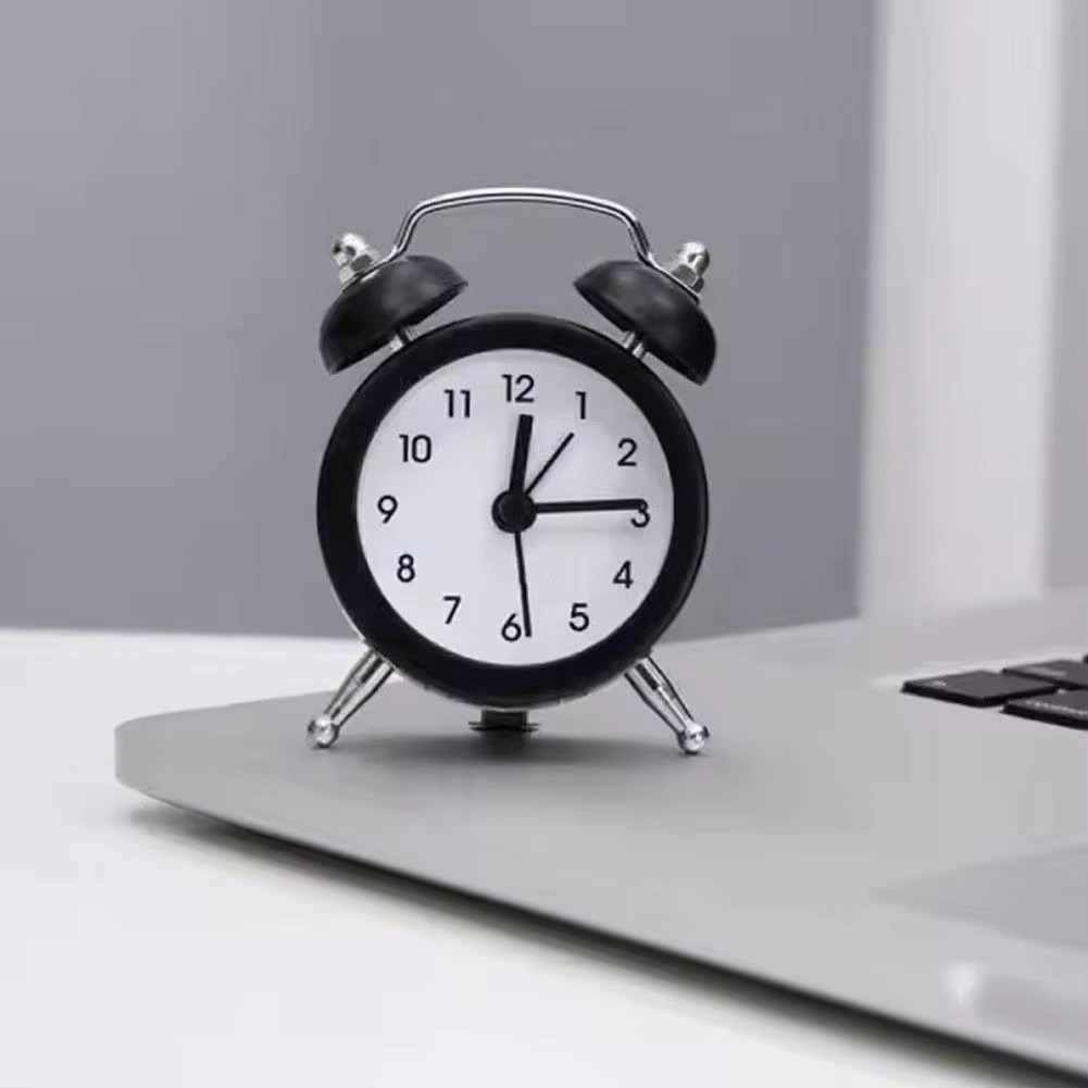 Classic Twin Bell Alarm Clock with Silent Sweep and Sturdy Frame