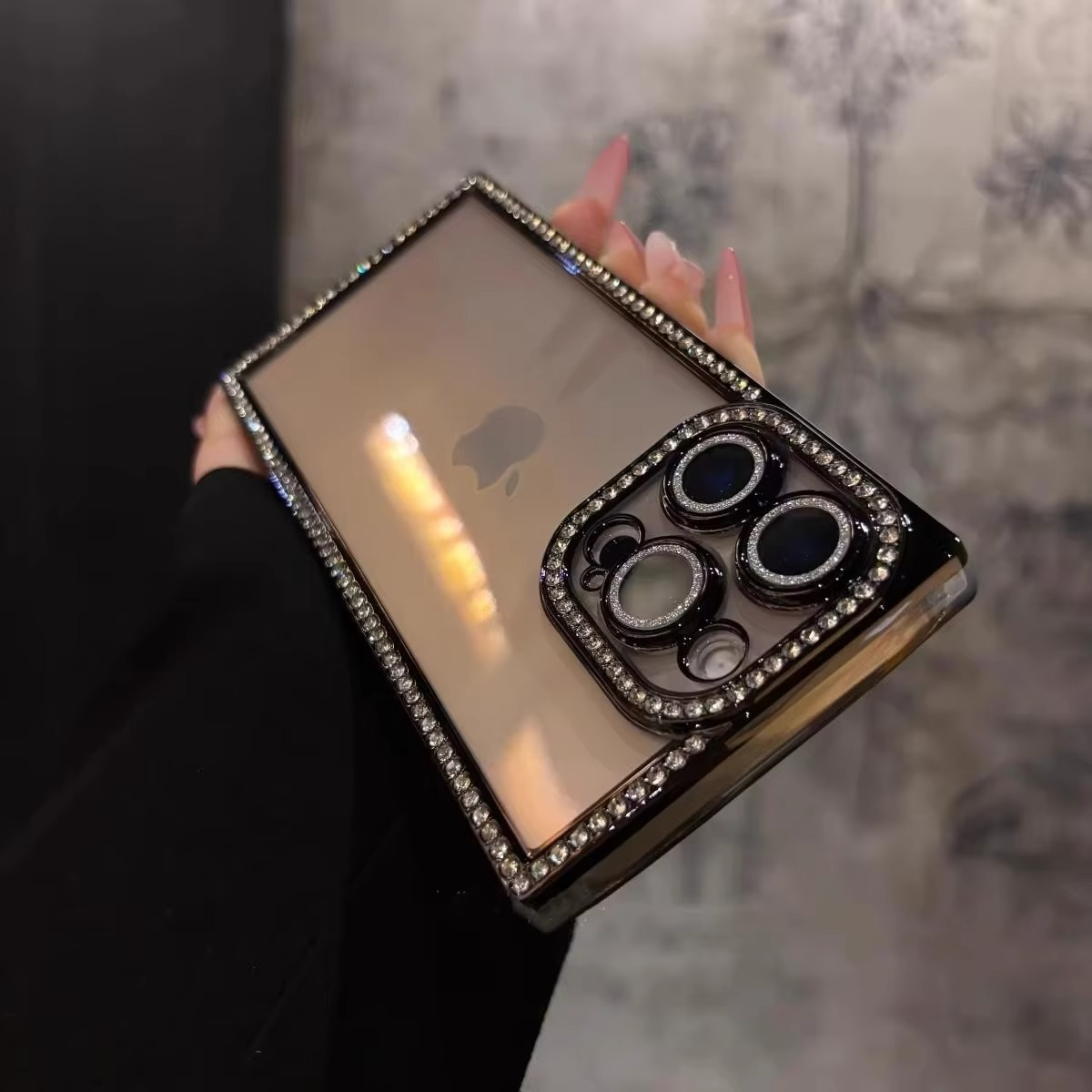 GlimmerGuard iPhone Shell with Clear Silicone and Chic Frame
