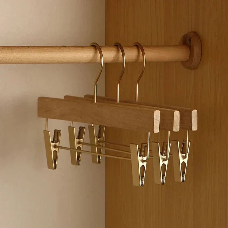 Premium Wide-Shoulder Wooden Hangers for Heavy Garments - Set of 2