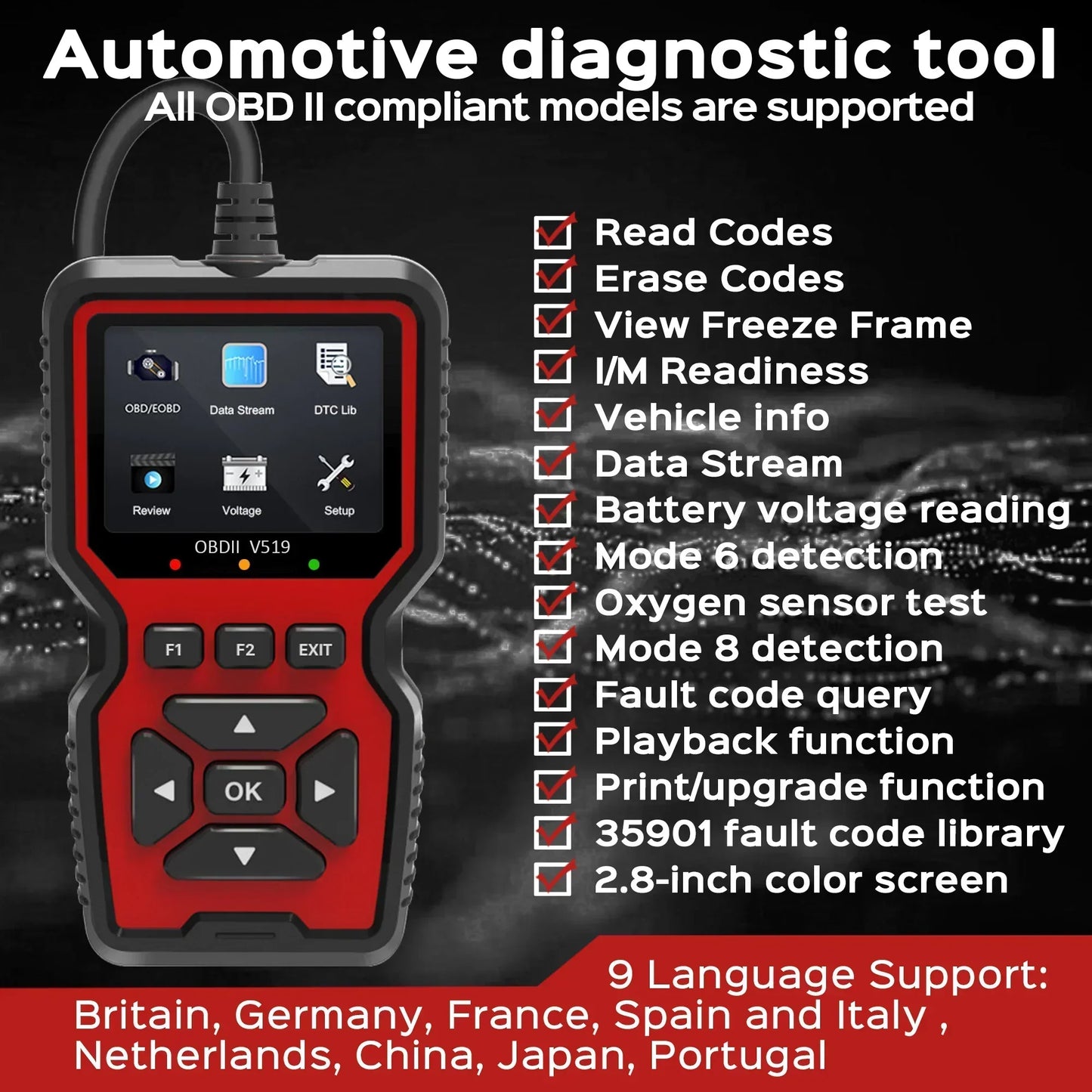 Instant Vehicle Diagnostic Tool with Live Engine Insights