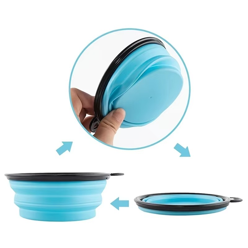 Compact Silicone Pet Dish with Space-Saving Foldable Design