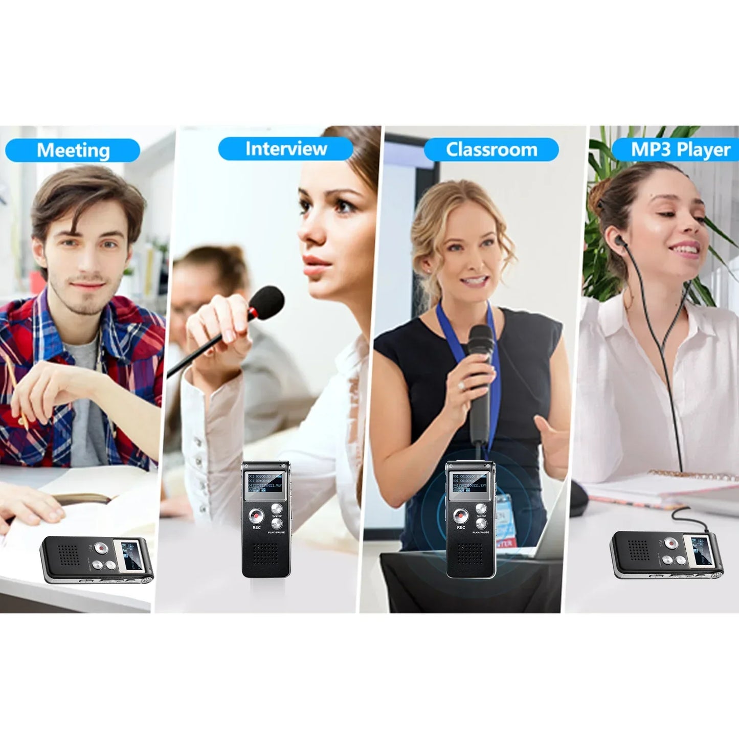 Portable Smart Voice Recorder with Instant Playback Feature