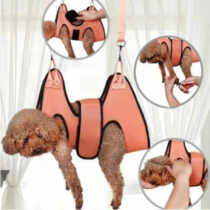Comfortable Pet Grooming Sling with Adjustable Leg Openings