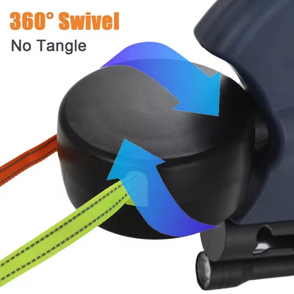 Smart Dual Dog Leash with LED Light and Waste Bag Holder