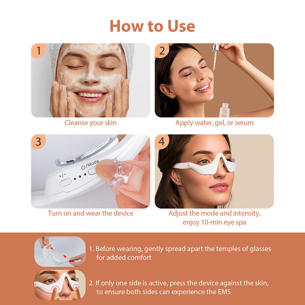 Soothing Eye Relaxer with LED Light and Versatile Settings