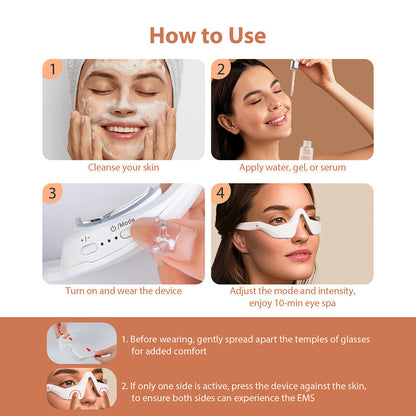 Soothing Eye Relaxer with LED Light and Versatile Settings