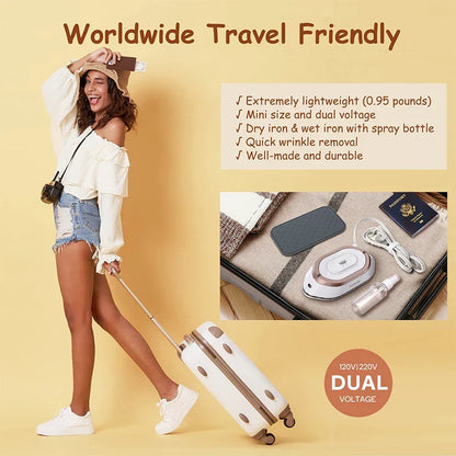 Compact Travel Iron with Fast Heating and Dual Pressing Modes