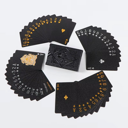 Durable Waterproof Playing Cards with Elegant Gold Detailing