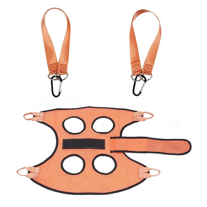 Comfortable Pet Grooming Sling with Adjustable Leg Openings