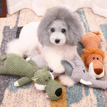 Extra-Large Plush Dog Chew Toy with Interactive Squeaker
