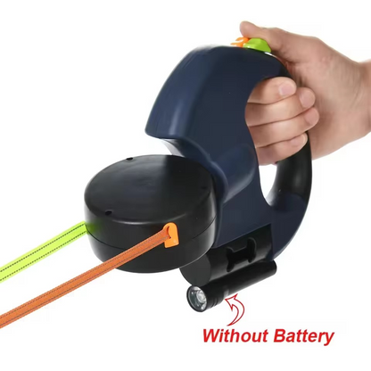 Smart Dual Dog Leash with LED Light and Waste Bag Holder