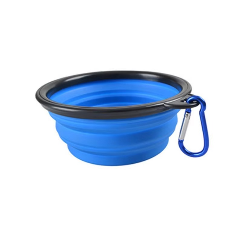 Compact Silicone Pet Dish with Space-Saving Foldable Design