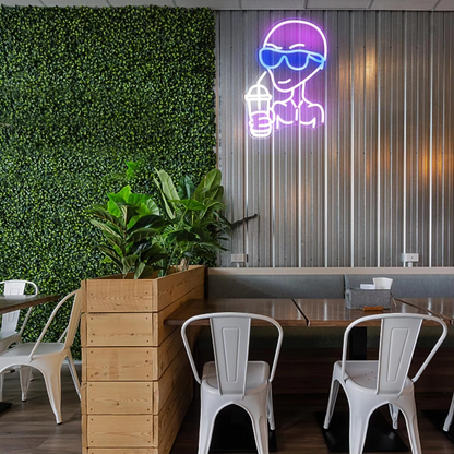 Galactic Glow LED Neon Wall Light with Easy Mounting Kit