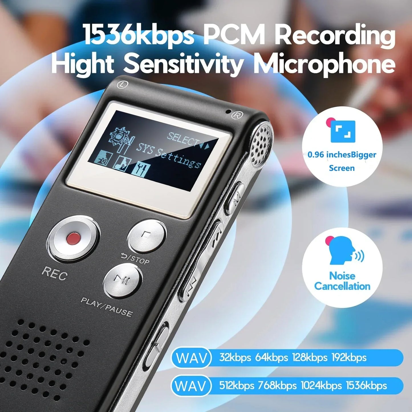Portable Smart Voice Recorder with Instant Playback Feature