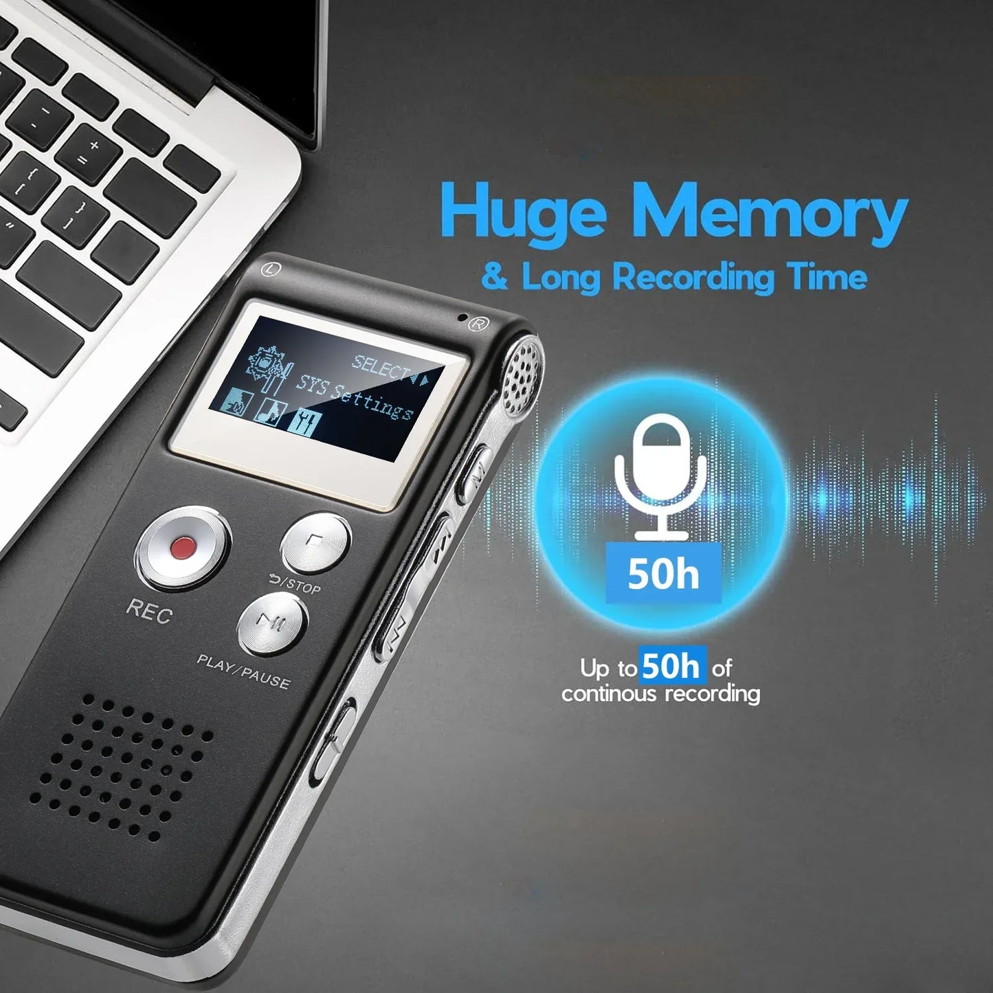 Portable Smart Voice Recorder with Instant Playback Feature