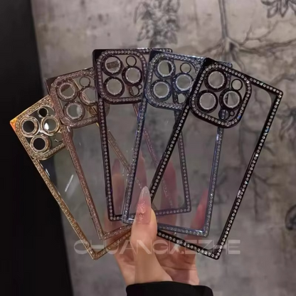 GlimmerGuard iPhone Shell with Clear Silicone and Chic Frame