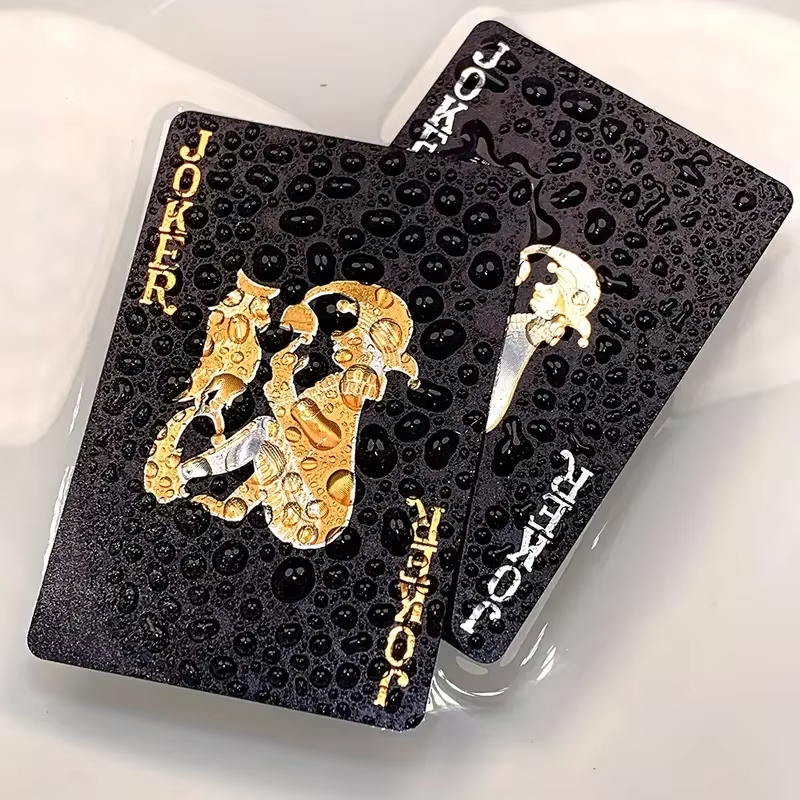 Durable Waterproof Playing Cards with Elegant Gold Detailing