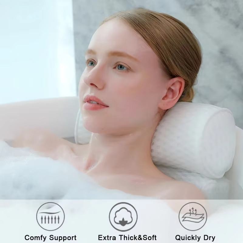 Ultimate Comfort Bath Support Pillow with Secure Suction Cups
