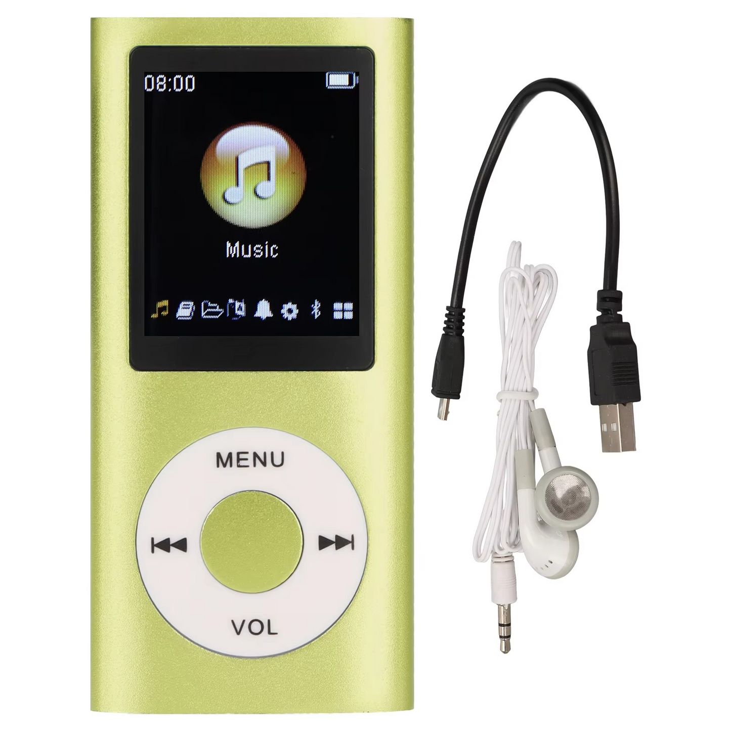 Slim Music Player with 1.8-Inch Display and High-Fidelity Sound