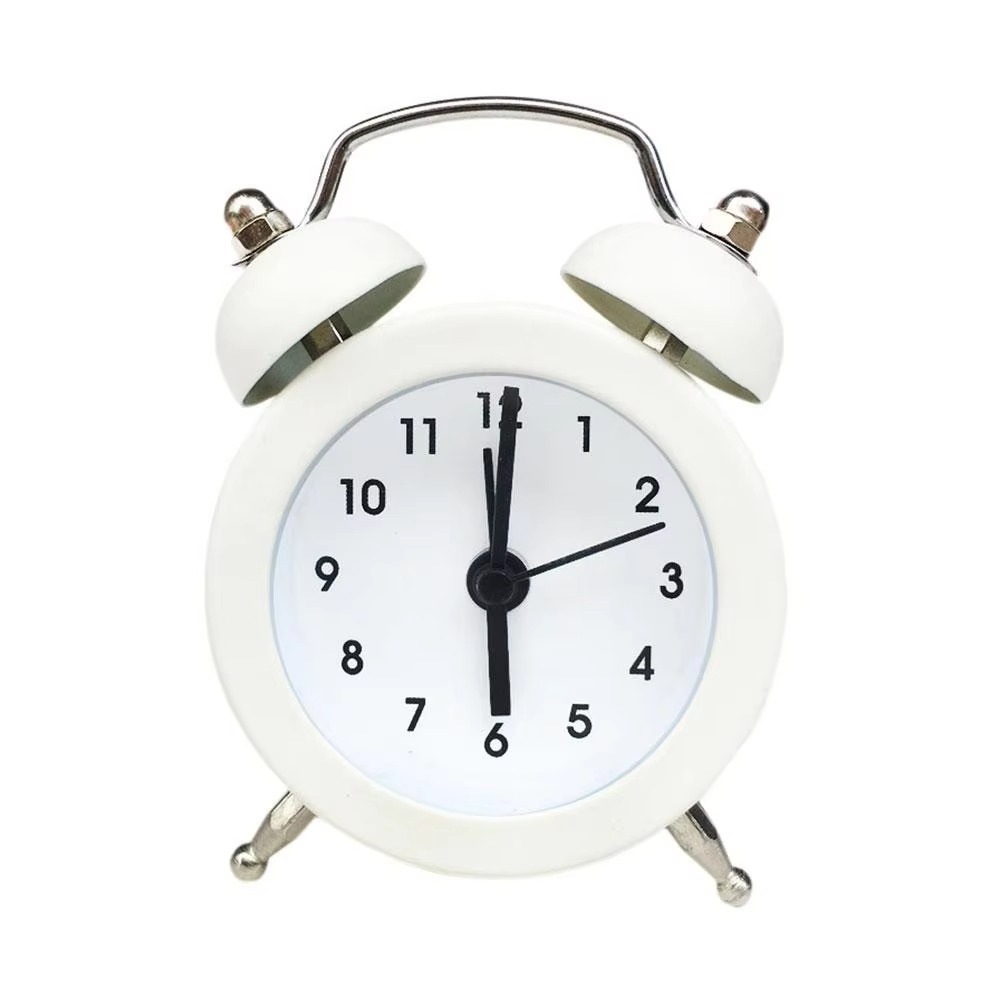 Classic Twin Bell Alarm Clock with Silent Sweep and Sturdy Frame