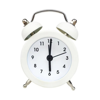 Classic Twin Bell Alarm Clock with Silent Sweep and Sturdy Frame