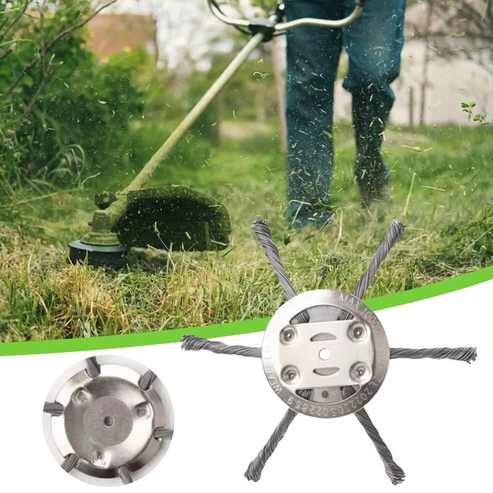 High-Performance Wire Brush Head for Battery-Powered Trimmers