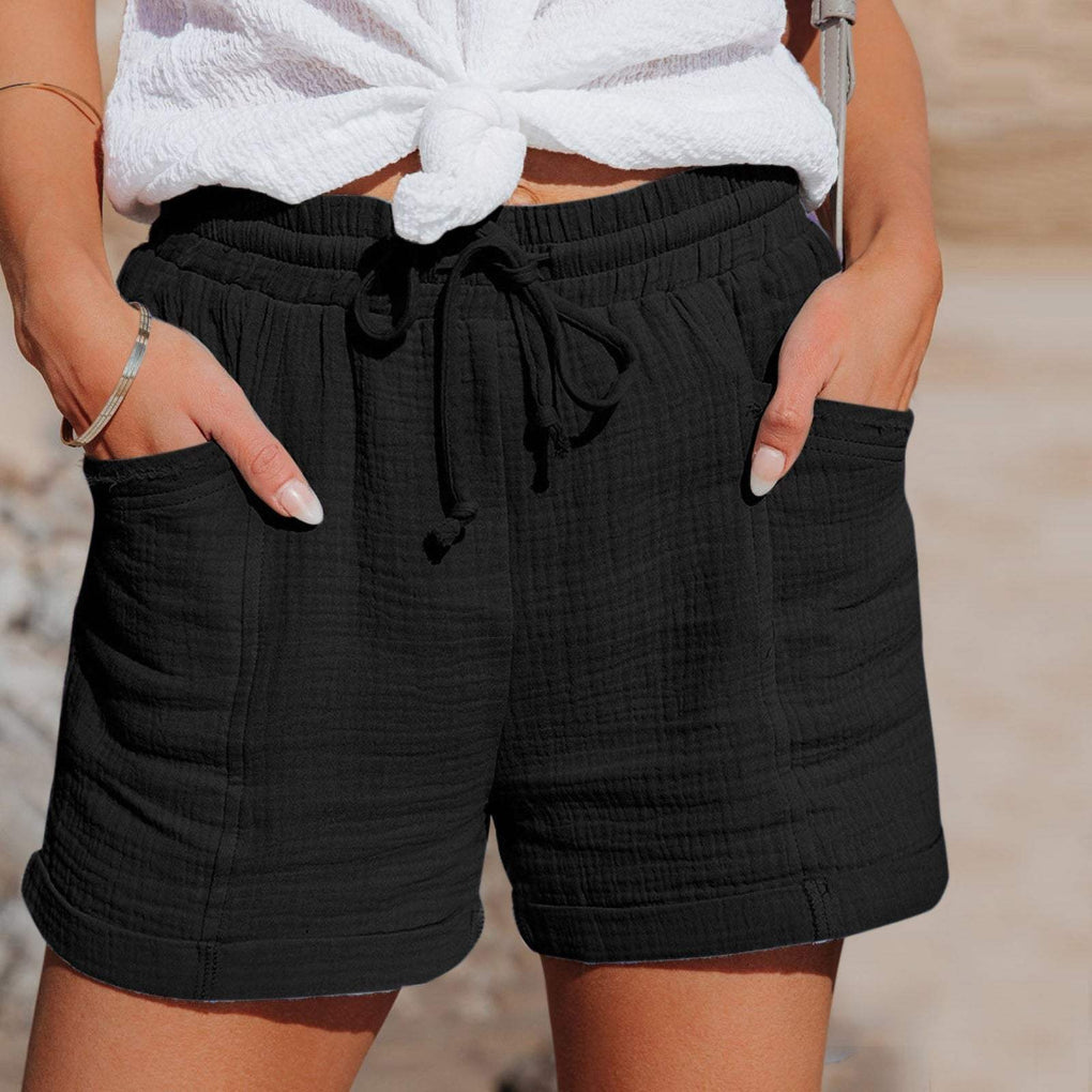 Lightweight Comfort Shorts with Adjustable Waist and Pockets