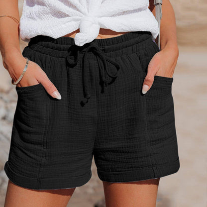 Lightweight Comfort Shorts with Adjustable Waist and Pockets