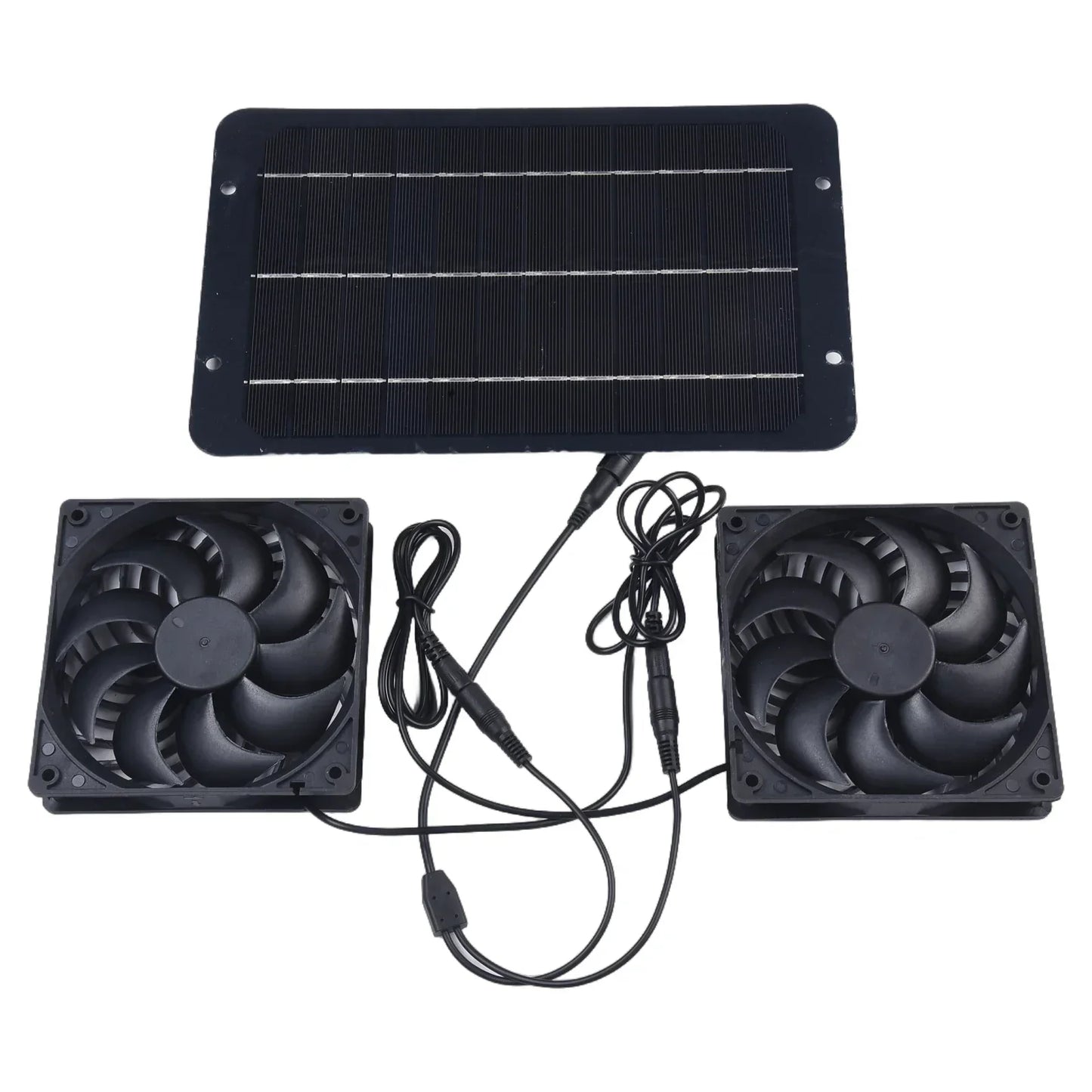 Eco-Friendly Dual Ventilation Fan System with 10W Solar Panel