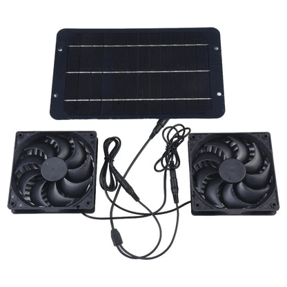 Eco-Friendly Dual Ventilation Fan System with 10W Solar Panel