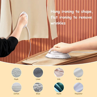 Compact Travel Iron with Fast Heating and Dual Pressing Modes