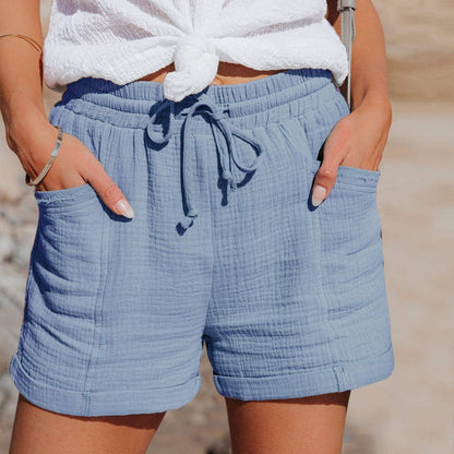 Lightweight Comfort Shorts with Adjustable Waist and Pockets