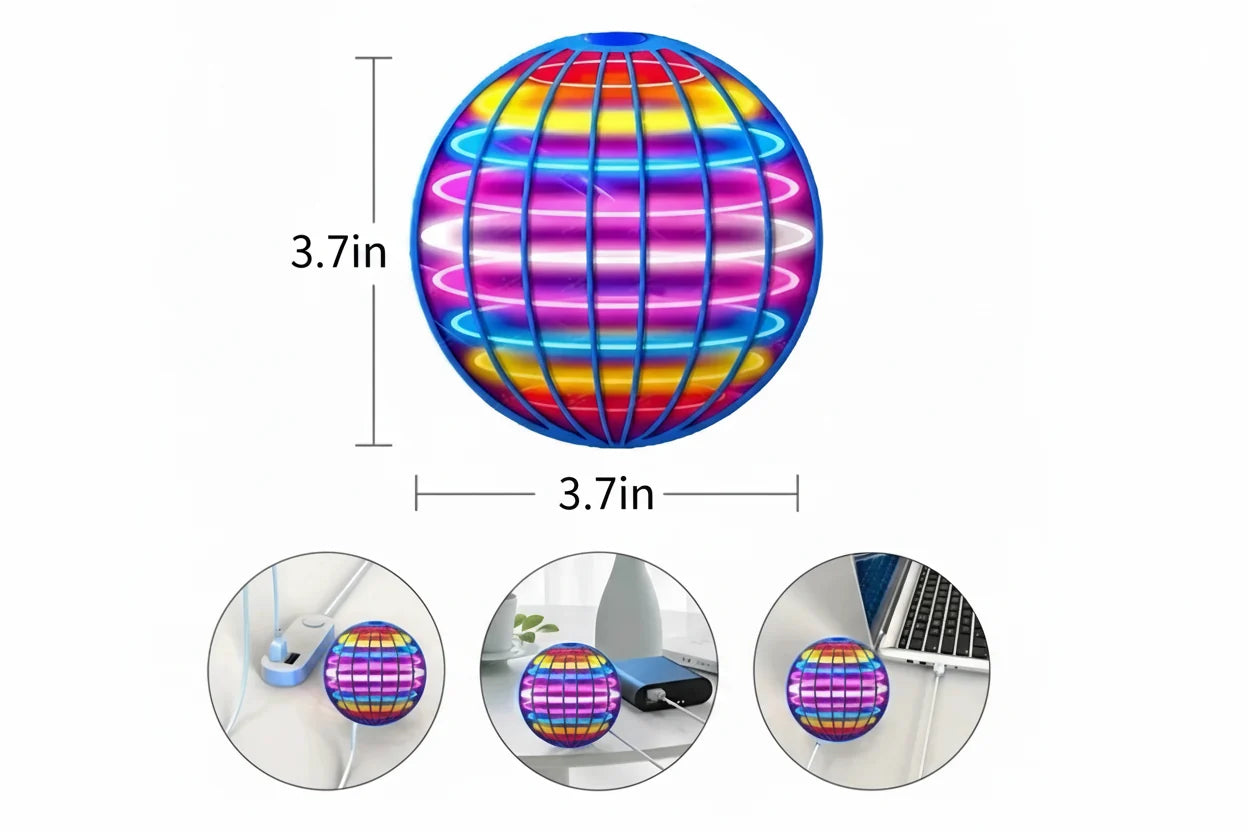 Handheld Flying Disc with LED Lights and Boomerang Flight