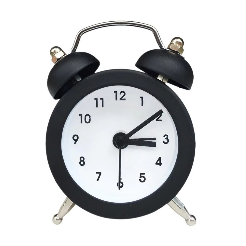 Classic Twin Bell Alarm Clock with Silent Sweep and Sturdy Frame