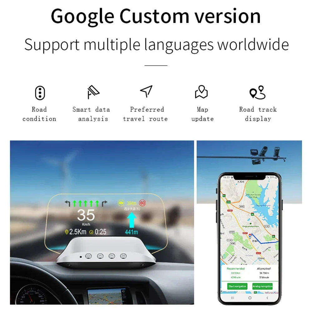 Smart Dashboard Projector with GPS and Speed Tracking