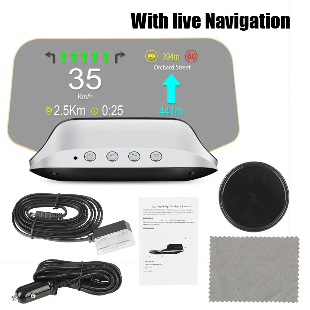 Smart Dashboard Projector with GPS and Speed Tracking