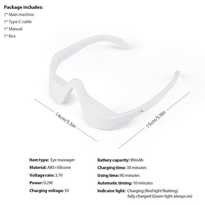Soothing Eye Relaxer with LED Light and Versatile Settings