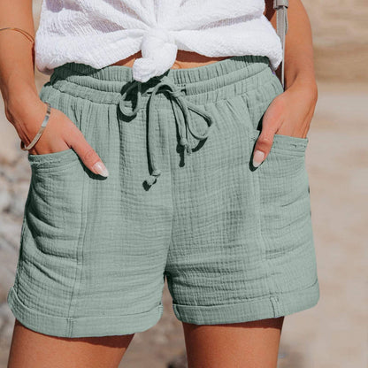 Lightweight Comfort Shorts with Adjustable Waist and Pockets