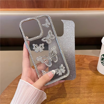 Sparkling Butterfly Phone Cover with Impact-Resistant Design