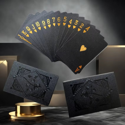 Durable Waterproof Playing Cards with Elegant Gold Detailing