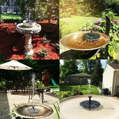 Eco-Friendly Solar-Powered Garden Fountain with Custom Sprays