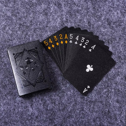 Durable Waterproof Playing Cards with Elegant Gold Detailing