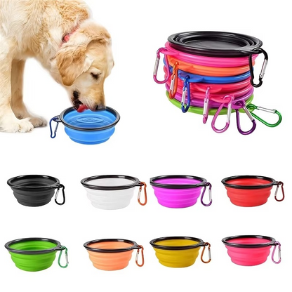 Compact Silicone Pet Dish with Space-Saving Foldable Design
