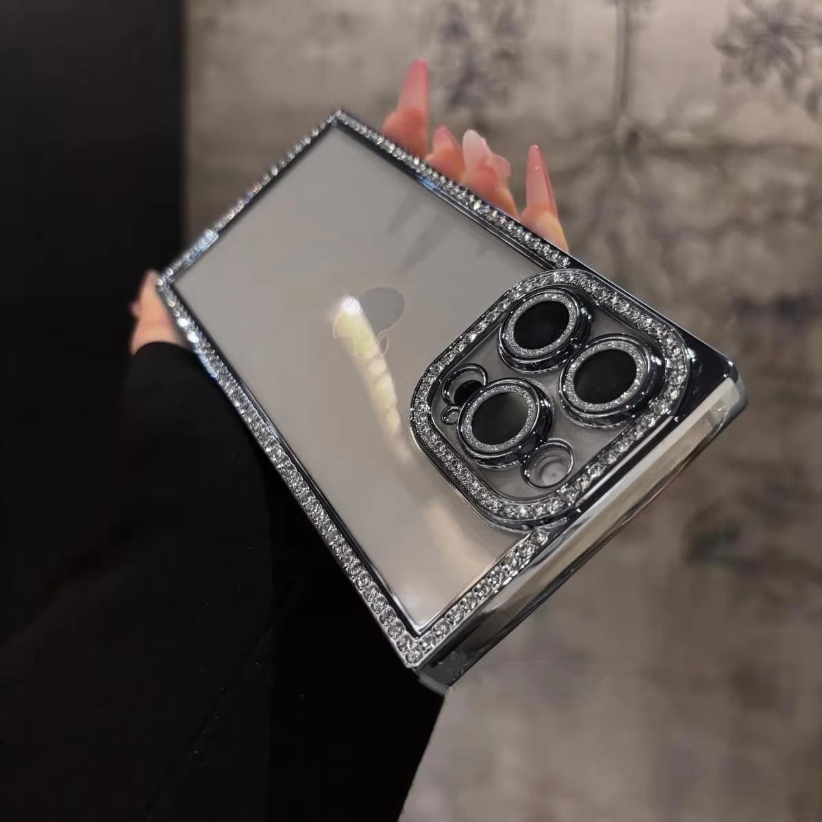 GlimmerGuard iPhone Shell with Clear Silicone and Chic Frame