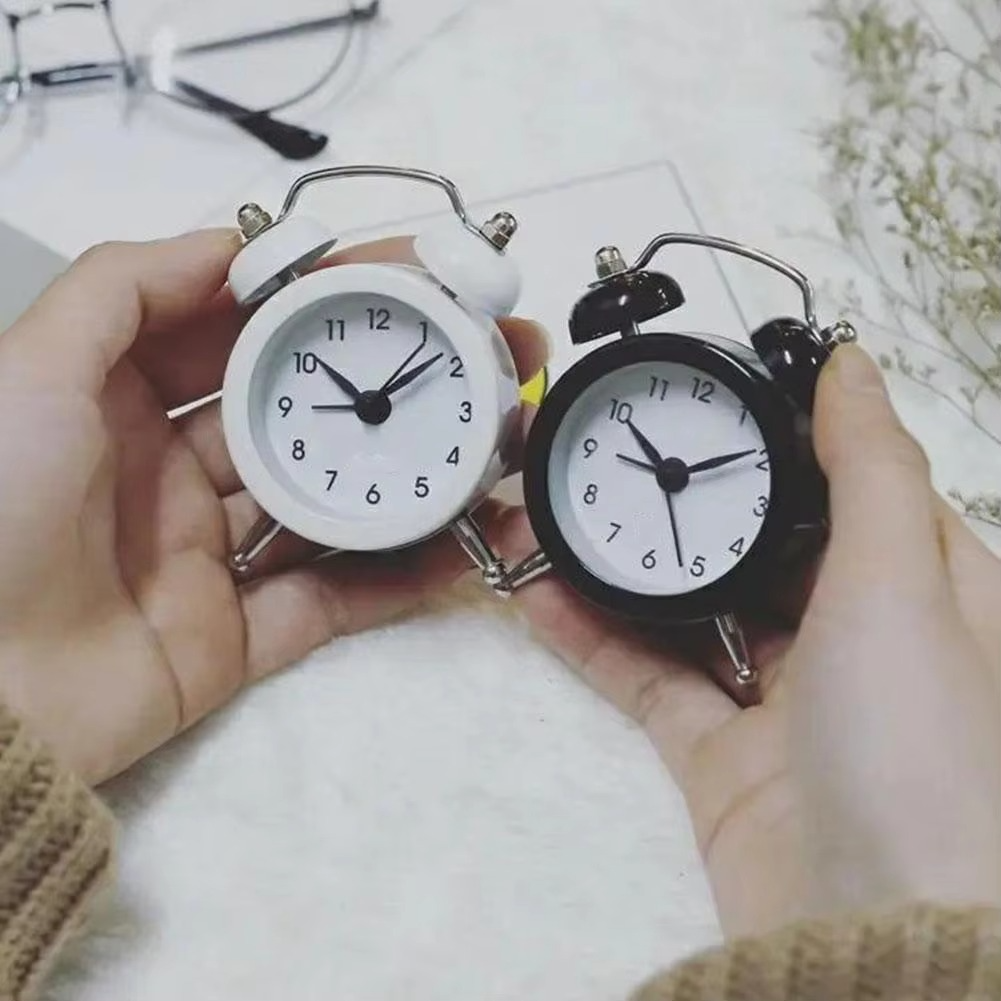 Classic Twin Bell Alarm Clock with Silent Sweep and Sturdy Frame