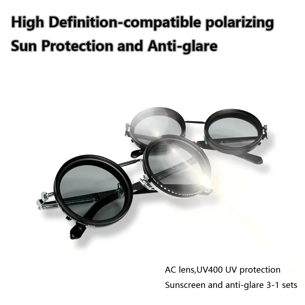 Customizable Polarized Sunglasses with Round Design and UV Defense