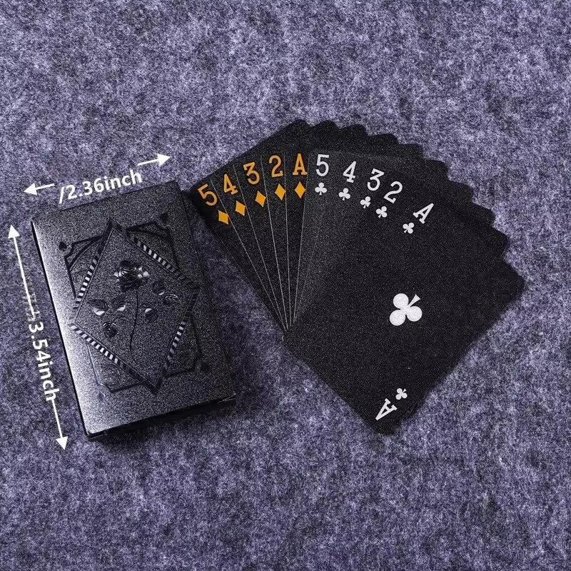 Durable Waterproof Playing Cards with Elegant Gold Detailing