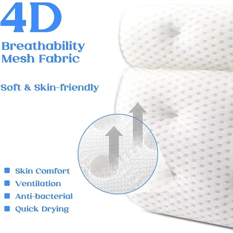 Ultimate Comfort Bath Support Pillow with Secure Suction Cups