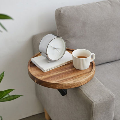 Elegant Wood Sofa Side Table with Clip-On Design